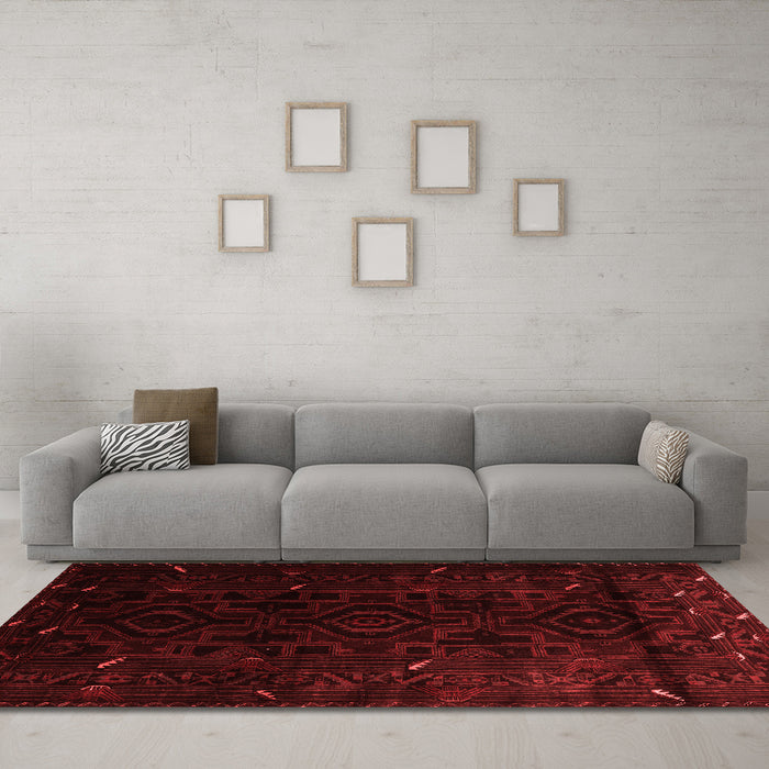 Traditional Red Washable Rugs