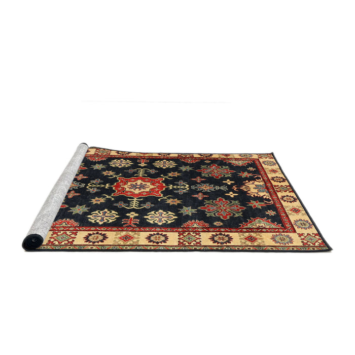 Sideview of Machine Washable Traditional Peru Brown Rug, wshtr2681