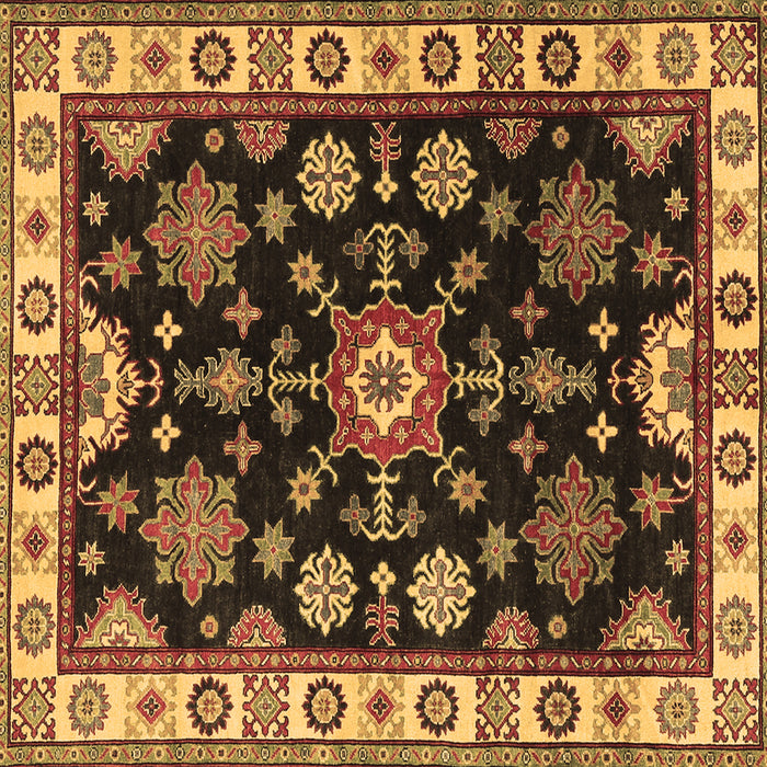 Square Machine Washable Persian Brown Traditional Rug, wshtr2681brn