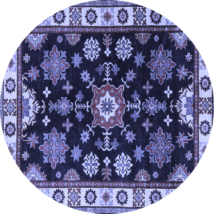 Round Persian Blue Traditional Rug, tr2681blu