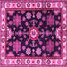 Square Machine Washable Persian Pink Traditional Rug, wshtr2681pnk