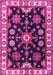 Machine Washable Persian Pink Traditional Rug, wshtr2681pnk