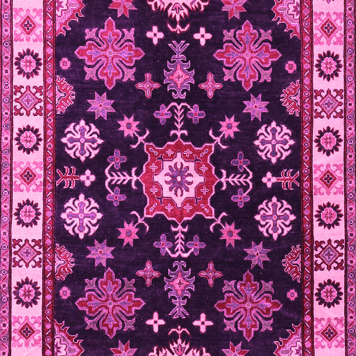 Machine Washable Persian Pink Traditional Rug, wshtr2681pnk