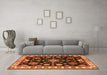 Machine Washable Persian Orange Traditional Area Rugs in a Living Room, wshtr2681org