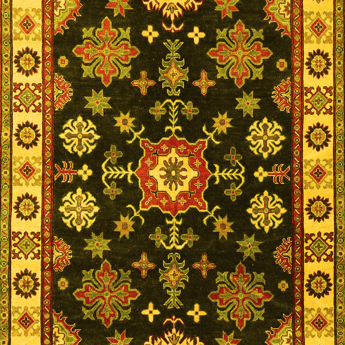Machine Washable Persian Yellow Traditional Rug, wshtr2681yw