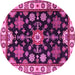 Round Persian Pink Traditional Rug, tr2681pnk