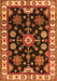 Serging Thickness of Machine Washable Persian Orange Traditional Area Rugs, wshtr2681org