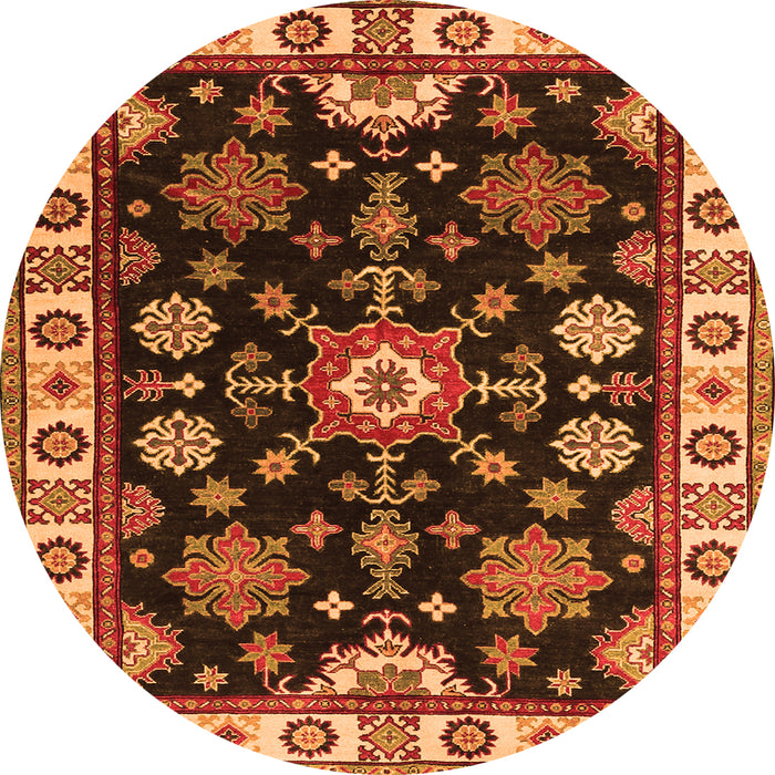 Square Persian Orange Traditional Rug, tr2681org
