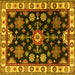 Square Persian Yellow Traditional Rug, tr2681yw