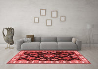 Machine Washable Persian Red Traditional Rug, wshtr2681red