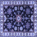Square Persian Blue Traditional Rug, tr2681blu