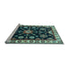 Sideview of Machine Washable Persian Light Blue Traditional Rug, wshtr2681lblu