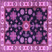 Square Persian Purple Traditional Rug, tr2681pur