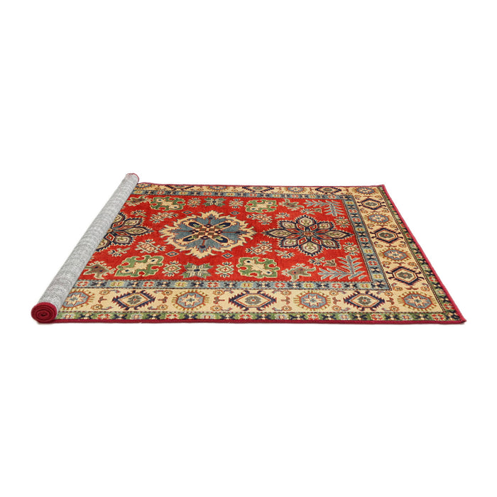 Sideview of Machine Washable Traditional Brown Green Rug, wshtr2682