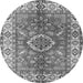 Square Geometric Gray Traditional Rug, tr2682gry