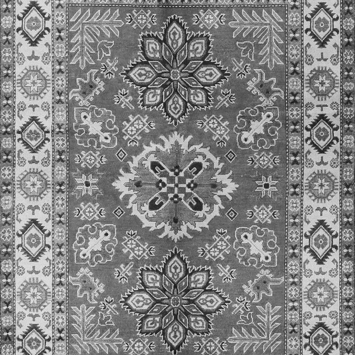 Serging Thickness of Machine Washable Geometric Gray Traditional Rug, wshtr2682gry