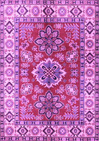 Geometric Purple Traditional Rug, tr2682pur