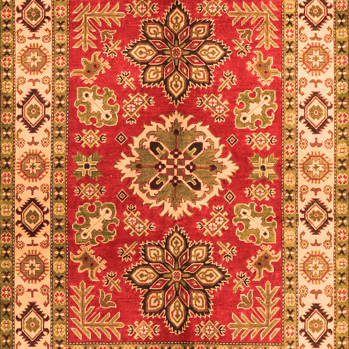 Geometric Orange Traditional Rug, tr2682org