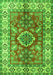 Geometric Green Traditional Rug, tr2682grn