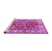 Sideview of Machine Washable Geometric Purple Traditional Area Rugs, wshtr2682pur
