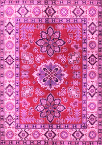 Geometric Pink Traditional Rug, tr2682pnk