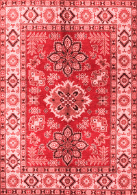 Geometric Red Traditional Rug, tr2682red