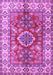 Machine Washable Geometric Purple Traditional Area Rugs, wshtr2682pur