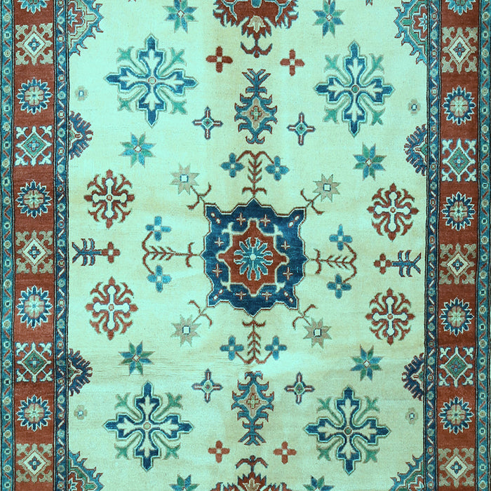 Geometric Light Blue Traditional Rug, tr2683lblu