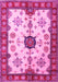 Machine Washable Geometric Pink Traditional Rug, wshtr2683pnk