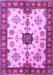 Machine Washable Geometric Purple Traditional Area Rugs, wshtr2683pur