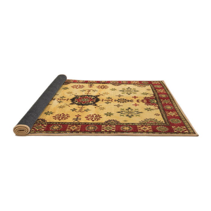 Sideview of Geometric Brown Traditional Rug, tr2683brn