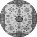 Machine Washable Geometric Gray Traditional Rug, wshtr2683gry