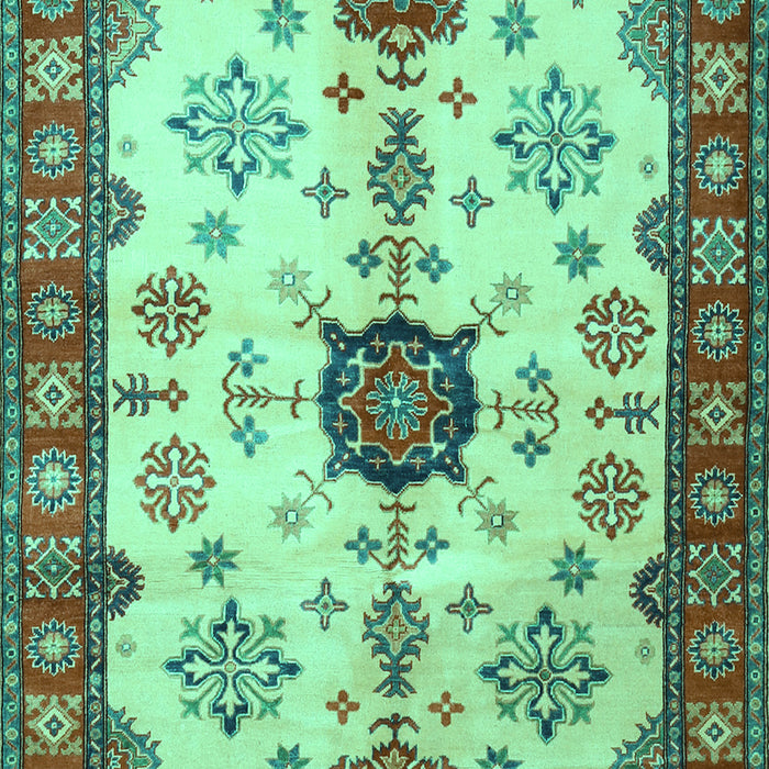 Machine Washable Geometric Turquoise Traditional Area Rugs, wshtr2683turq