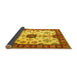 Sideview of Geometric Yellow Traditional Rug, tr2683yw