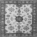 Serging Thickness of Geometric Gray Traditional Rug, tr2683gry