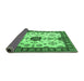 Sideview of Geometric Emerald Green Traditional Rug, tr2683emgrn