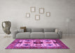 Machine Washable Persian Purple Traditional Area Rugs in a Living Room, wshtr2684pur