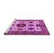 Sideview of Machine Washable Persian Purple Traditional Area Rugs, wshtr2684pur