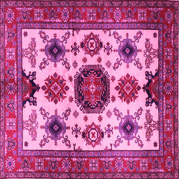 Square Persian Pink Traditional Rug, tr2684pnk