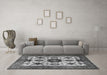 Machine Washable Persian Gray Traditional Rug in a Living Room,, wshtr2684gry