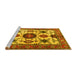 Sideview of Machine Washable Persian Yellow Traditional Rug, wshtr2684yw