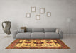 Machine Washable Persian Brown Traditional Rug in a Living Room,, wshtr2684brn