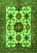 Serging Thickness of Machine Washable Persian Green Traditional Area Rugs, wshtr2684grn