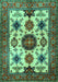 Machine Washable Persian Turquoise Traditional Area Rugs, wshtr2684turq