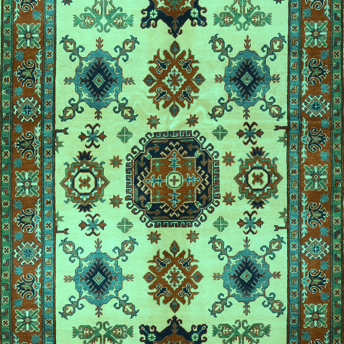 Machine Washable Persian Turquoise Traditional Area Rugs, wshtr2684turq