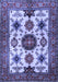 Machine Washable Persian Blue Traditional Rug, wshtr2684blu