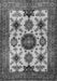 Serging Thickness of Machine Washable Persian Gray Traditional Rug, wshtr2684gry