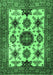 Machine Washable Persian Emerald Green Traditional Area Rugs, wshtr2684emgrn