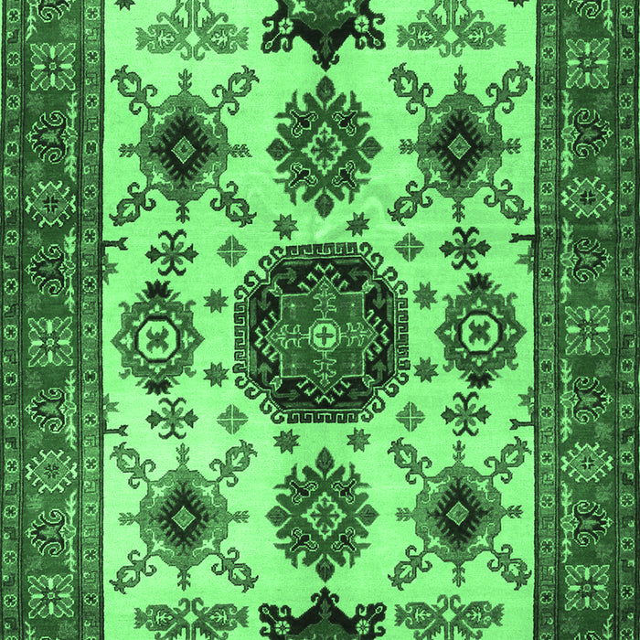 Machine Washable Persian Emerald Green Traditional Area Rugs, wshtr2684emgrn