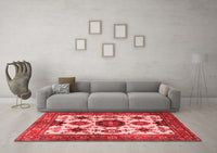 Machine Washable Persian Red Traditional Rug, wshtr2684red